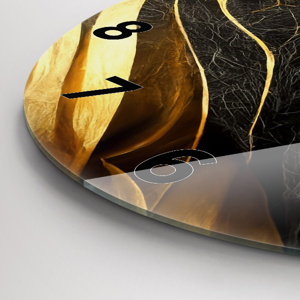 Kerek fali üvegóra Elegáns absztrakció