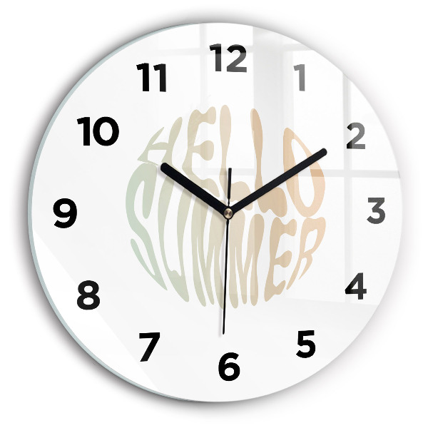 Kerek fali üvegóra Hello Summer!