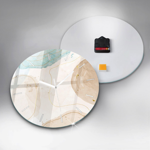 Kerek fali üvegóra Akvarell foltok