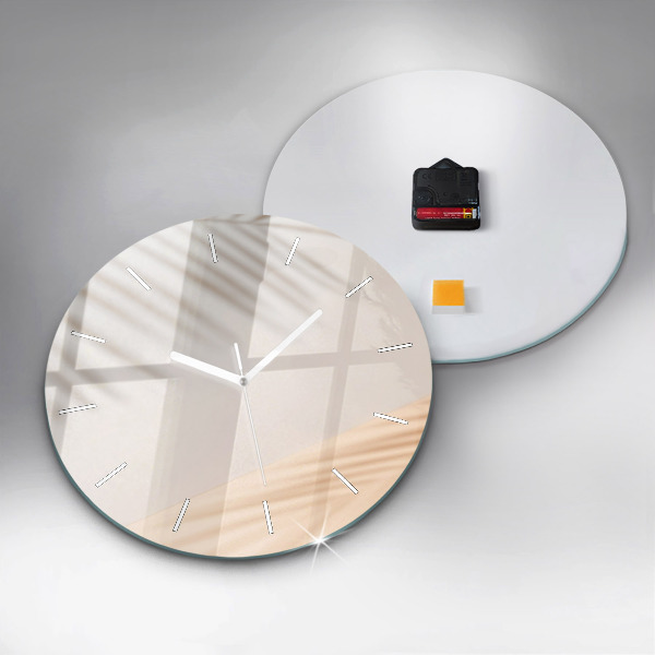 Kerek fali üvegóra Krémes absztrakció