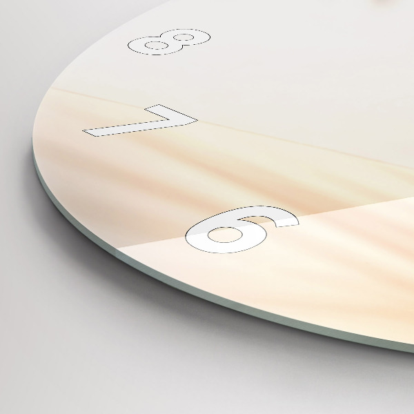 Kerek fali üvegóra Krémes absztrakció