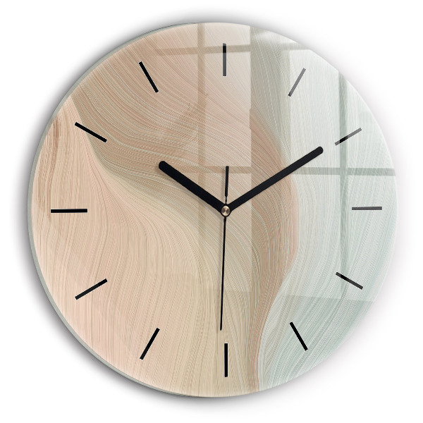 Kerek fali üvegóra Hullám absztrakció