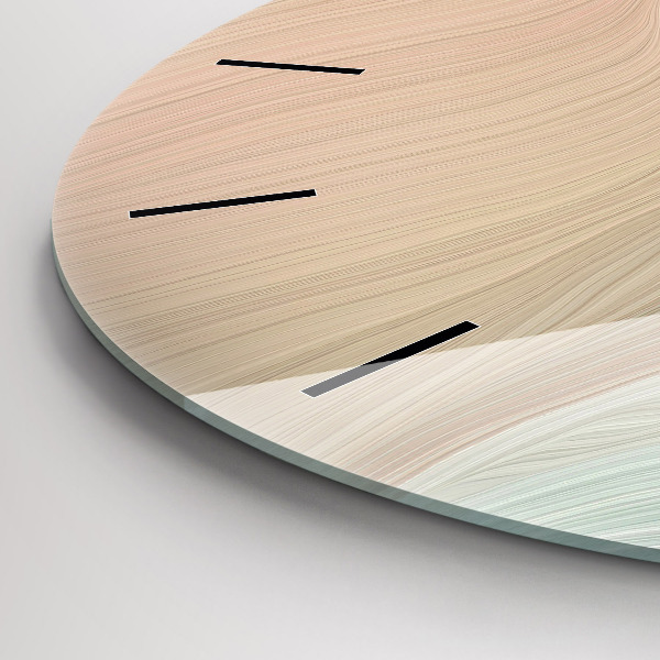 Kerek fali üvegóra Hullám absztrakció