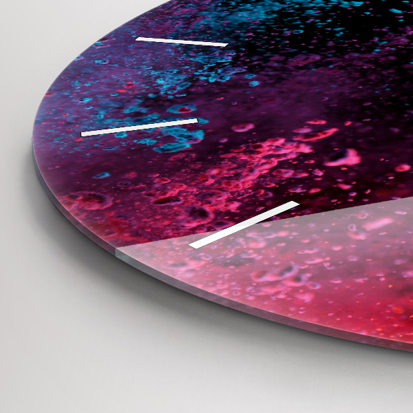 Kerek fali üvegóra A színek robbanása