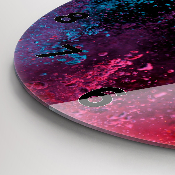 Kerek fali üvegóra A színek robbanása