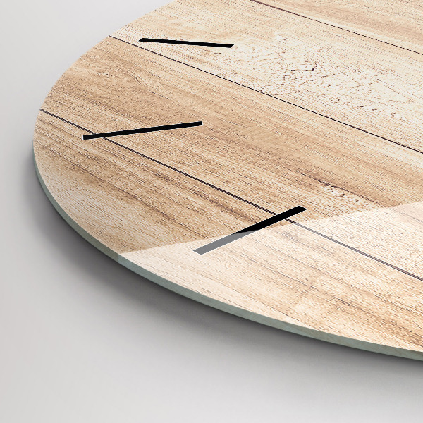 Kerek fali üvegóra Fa textúra