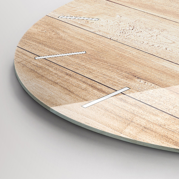 Kerek fali üvegóra Fa textúra