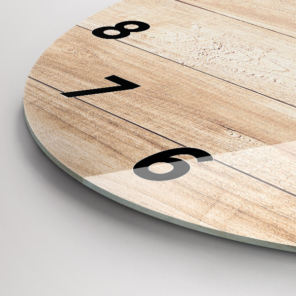 Kerek fali üvegóra Fa textúra