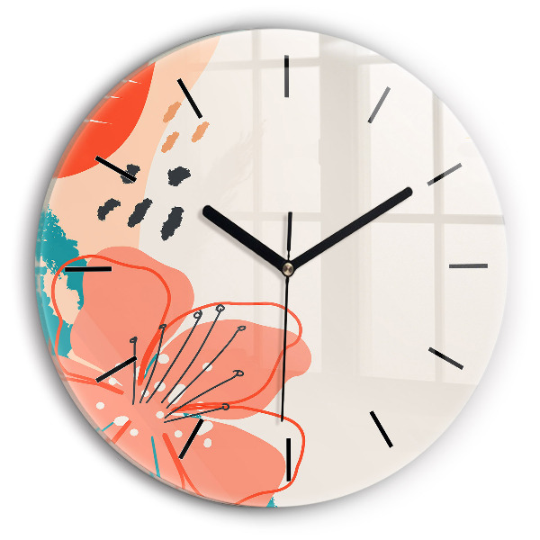 Kerek fali üvegóra Hawaii növények