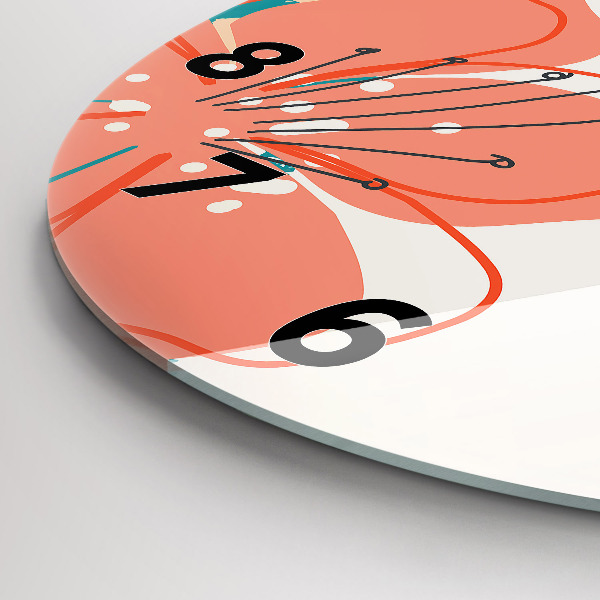 Kerek fali üvegóra Hawaii növények