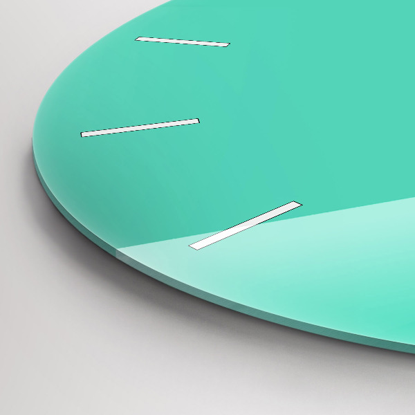 Kerek fali üvegóra Türkiz