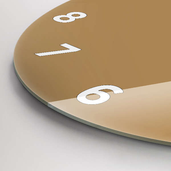 Kerek fali üvegóra Bézs