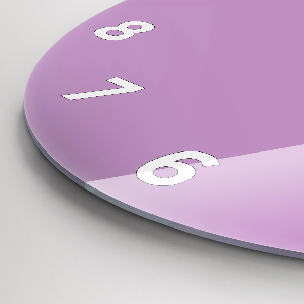 Kerek fali üvegóra Halványlila