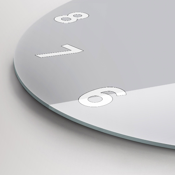 Kerek fali üvegóra Világos szürke