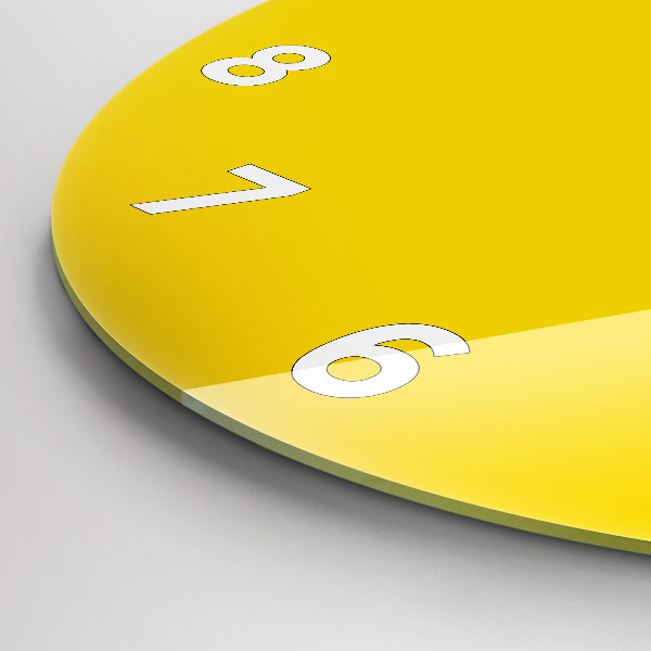 Kerek fali üvegóra Sárga