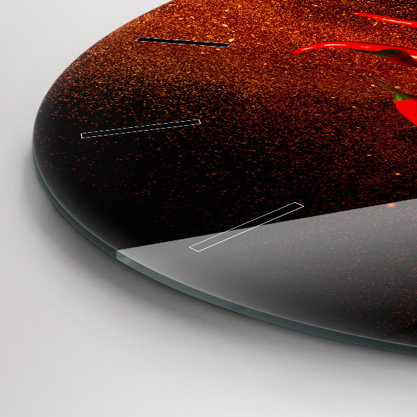 Kerek fali üvegóra Chili paprika