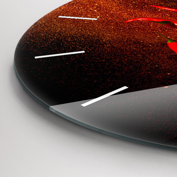 Kerek fali üvegóra Chili paprika