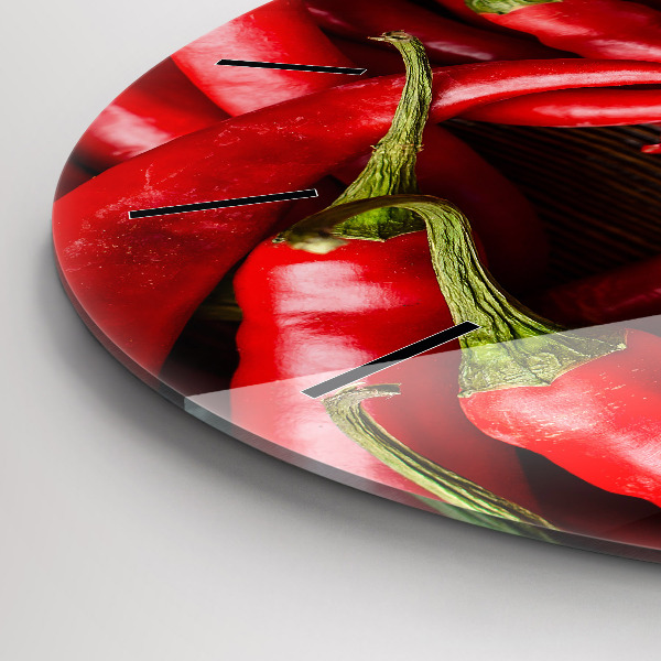 Kerek fali üvegóra Csípős paprika