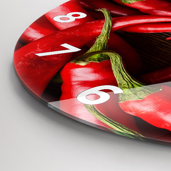 Kerek fali üvegóra Csípős paprika