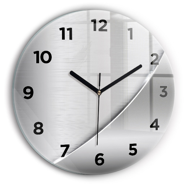 Kerek fali üvegóra Ezüst mintás