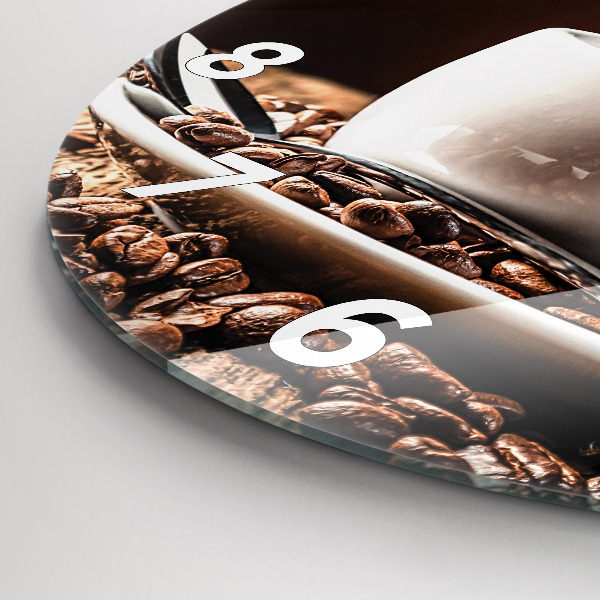 Kerek fali üvegóra Egy csésze kávét