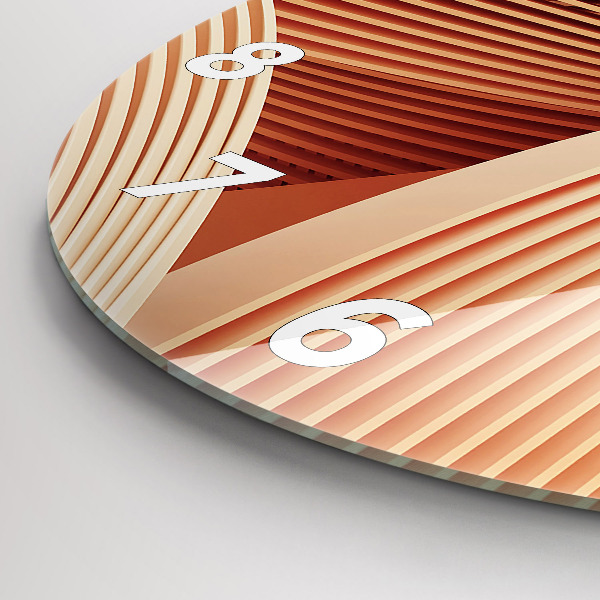 Kerek fali üvegóra Absztrakt hullám minta