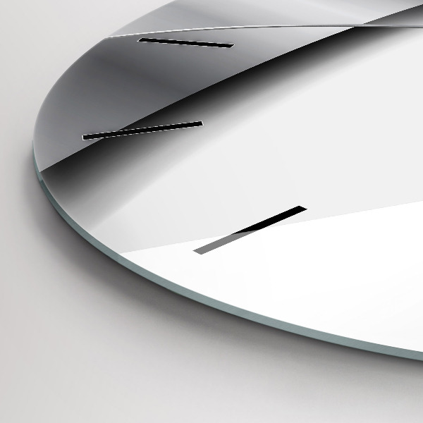 Kerek fali üvegóra Ezüst absztrakció