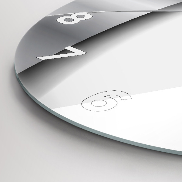 Kerek fali üvegóra Ezüst absztrakció