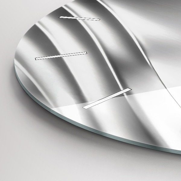 Kerek fali üvegóra Ezüst absztrakció