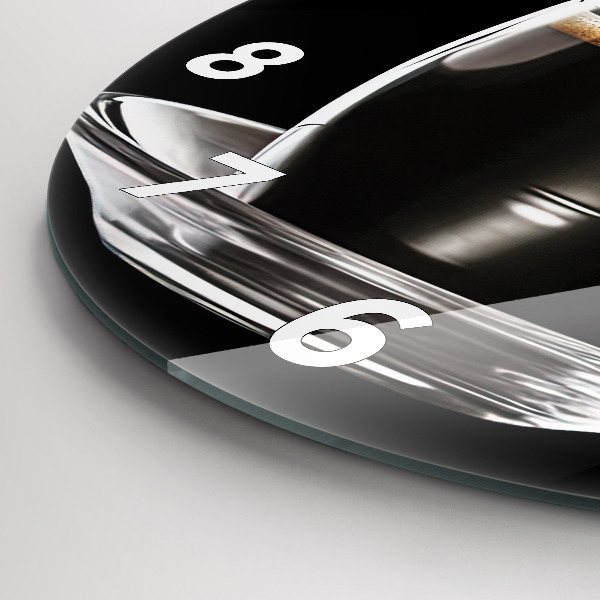 Kerek fali üvegóra Feketekávé