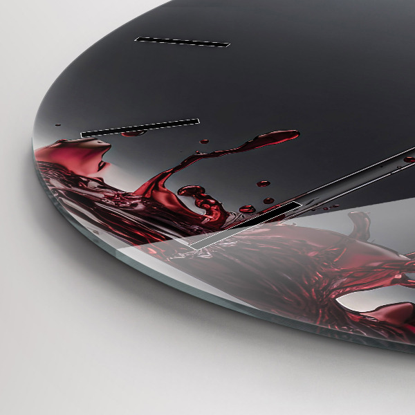 Kerek fali üvegóra Egy pohár vörösbor