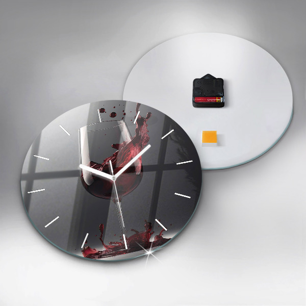 Kerek fali üvegóra Egy pohár vörösbor