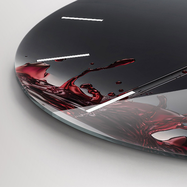 Kerek fali üvegóra Egy pohár vörösbor