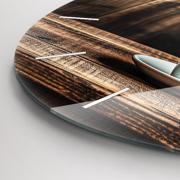 Kerek fali üvegóra Egy csésze kávét