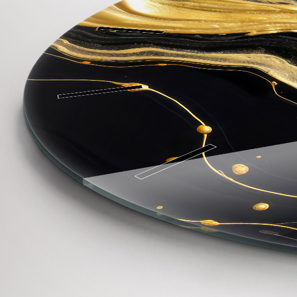 Kerek fali üvegóra Arany márvány