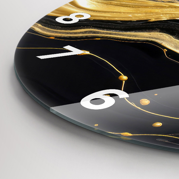 Kerek fali üvegóra Arany márvány