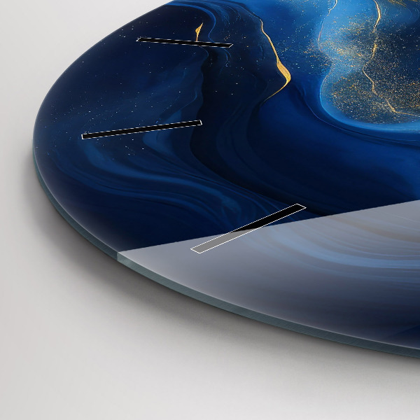 Kerek fali üvegóra Kék márvány