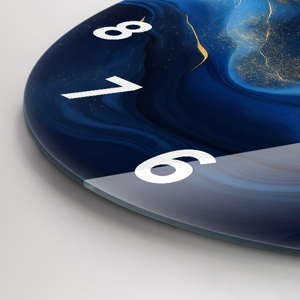 Kerek fali üvegóra Kék márvány