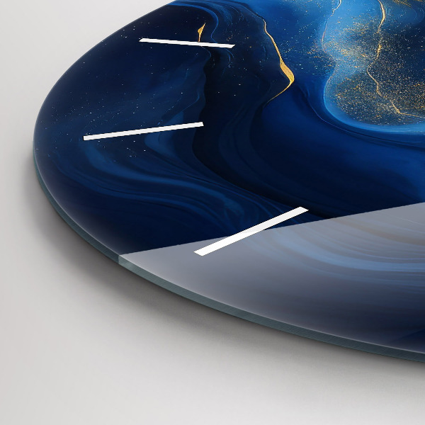 Kerek fali üvegóra Kék márvány