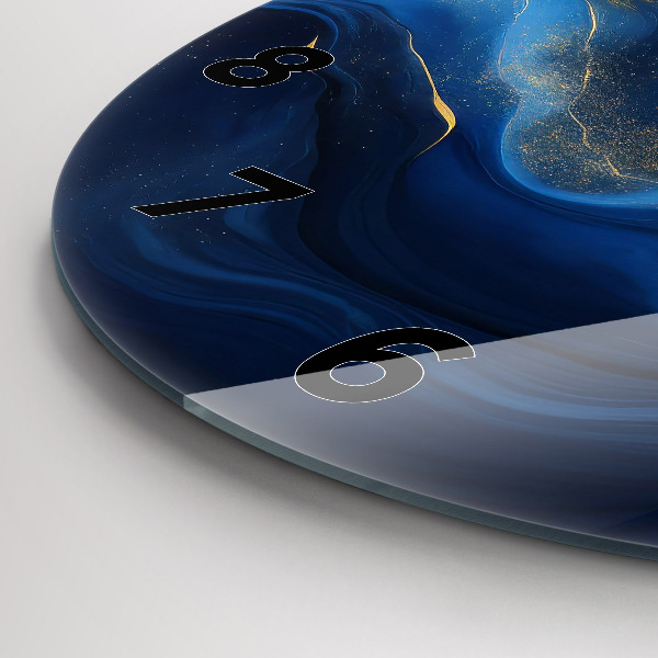 Kerek fali üvegóra Kék márvány