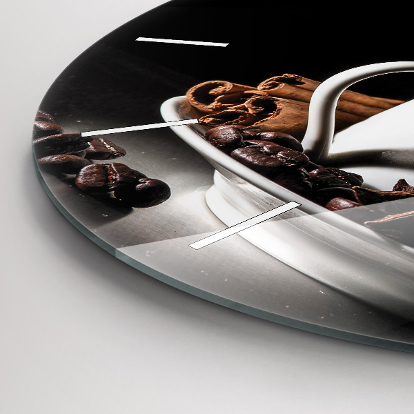 Kerek fali üvegóra Egy csésze kávét