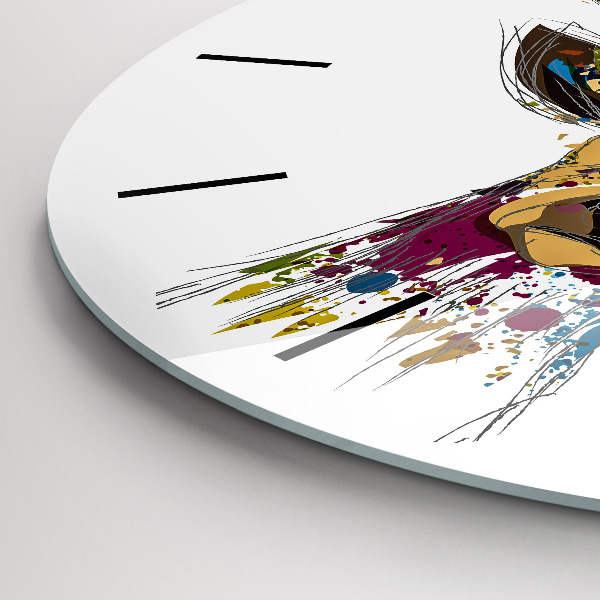 Kerek fali üvegóra Szarvasfej