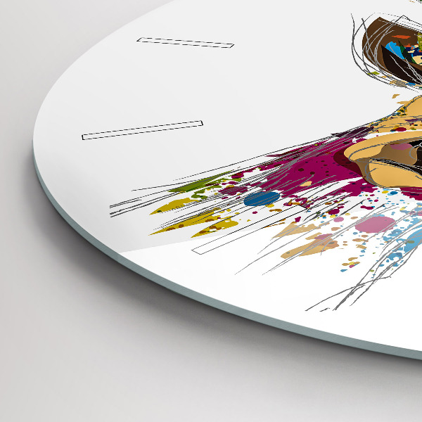 Kerek fali üvegóra Szarvasfej