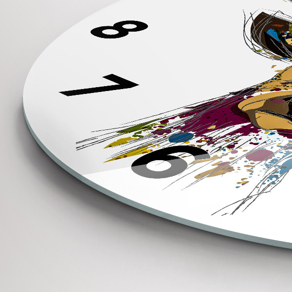 Kerek fali üvegóra Szarvasfej