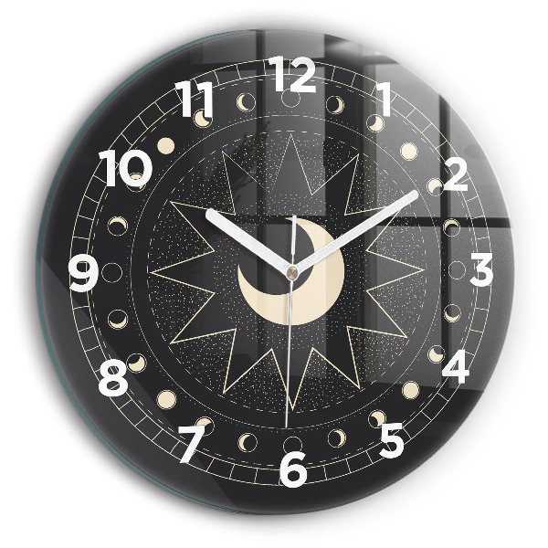 Kerek fali üvegóra Holdfázisok