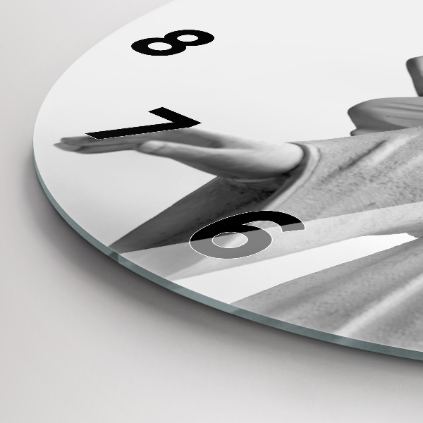 Kerek fali üvegóra Öreg angyal szobor