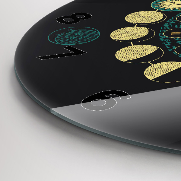 Kerek fali üvegóra Holdfázisok és homokóra