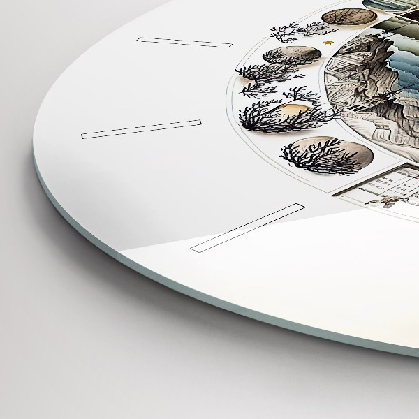 Kerek fali üvegóra Csillagászati óra