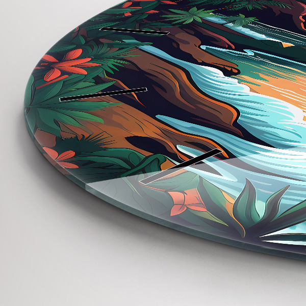 Kerek fali üvegóra Mesebeli naplemente