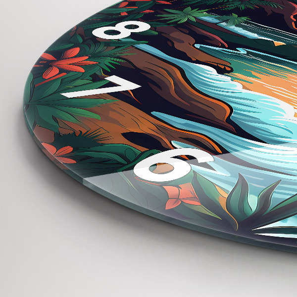 Kerek fali üvegóra Mesebeli naplemente